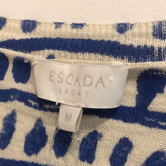 Escada Sport Santam Fantasy Printed Short-Sleeve Cardigan - Picture 8 of 9